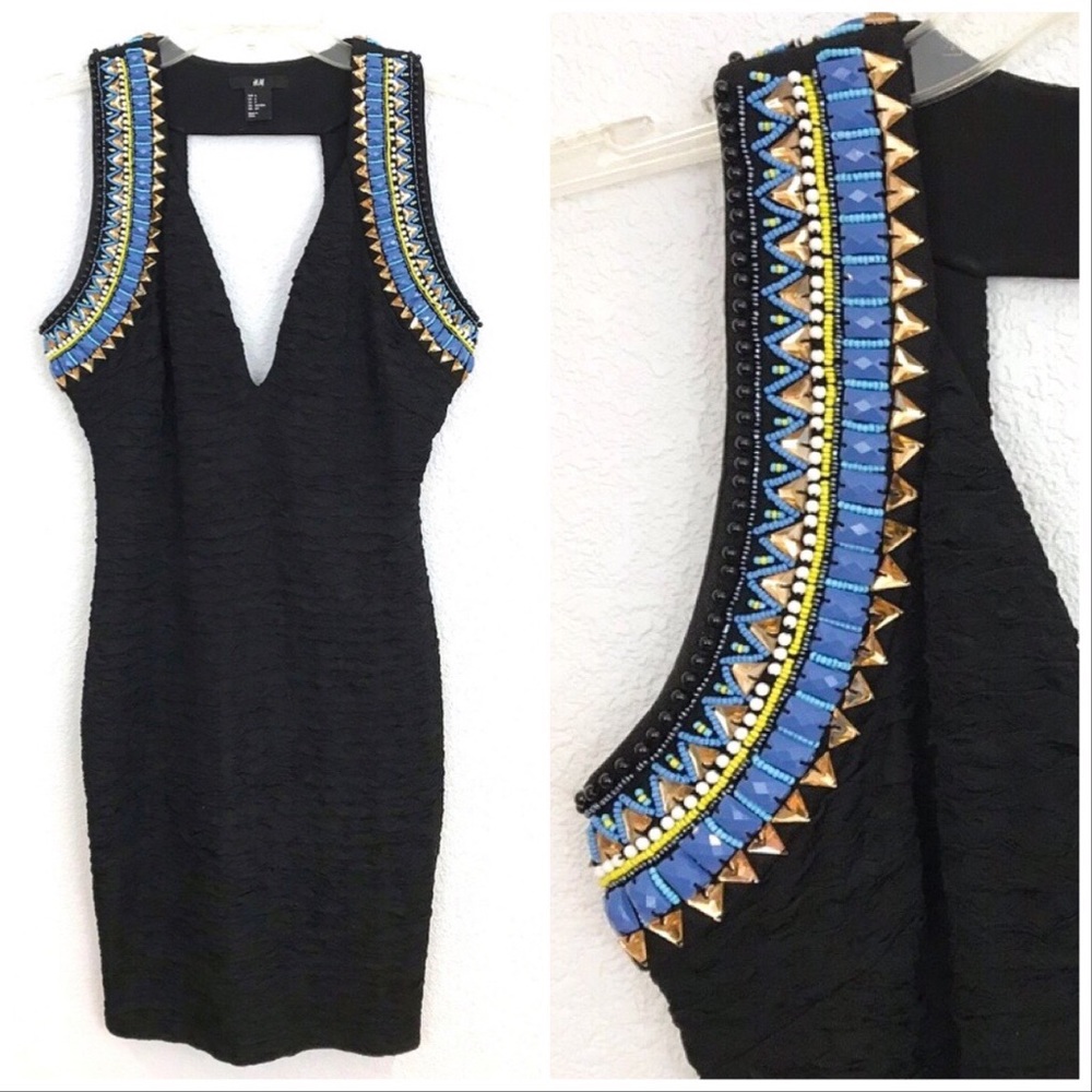 H&M Beyoncé Collection Dress beaded cut out back